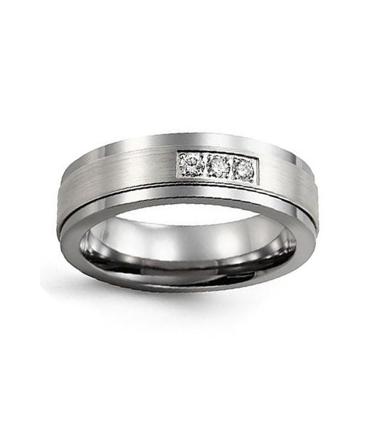 7mm Tungsten & White Gold Wedding Band 2024