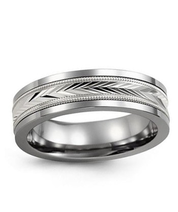 11mm Tungsten & White Gold Wedding Band Découvrez la collection