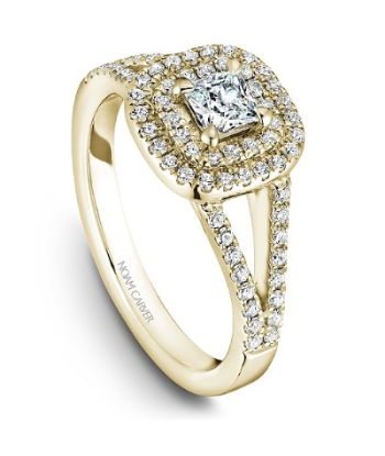 1.06CTW Noam Carver Diamond Engagement Ring: Yellow Gold À commander