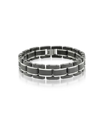 Italgem Stainless Steel Men's Black Link Bracelet l'évolution des habitudes 