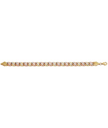 10K Tri-Tone White, Rose & Yellow Gold Bracelet Vous souhaitez 