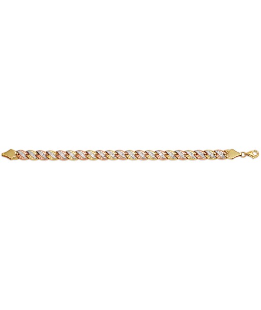 10K Tri-Tone White, Rose & Yellow Gold Bracelet Vous souhaitez 