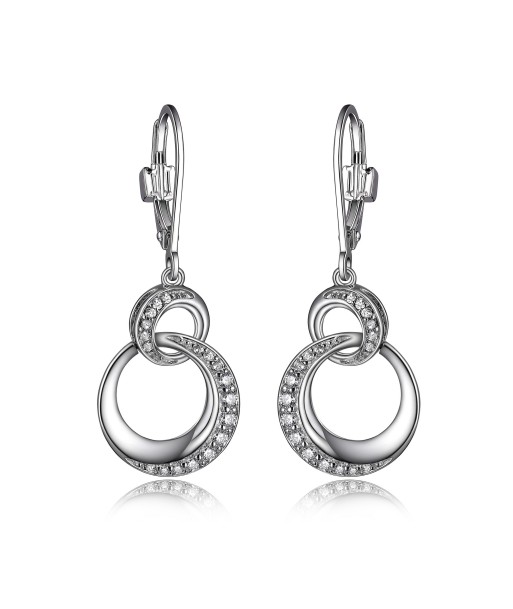 Elle Sterling Silver Double Circle Earrings la livraison gratuite