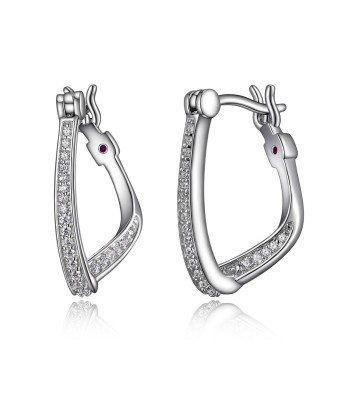 Elle Scintillation Sterling Silver Hoop Earrings chez Cornerstreet bien 