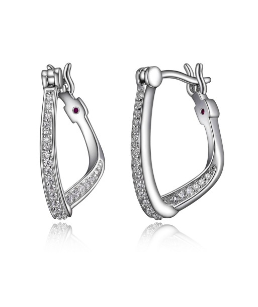 Elle Scintillation Sterling Silver Hoop Earrings chez Cornerstreet bien 