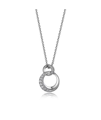 Elle Double Circle Sterling Silver Necklace Le MVP de beaucoup