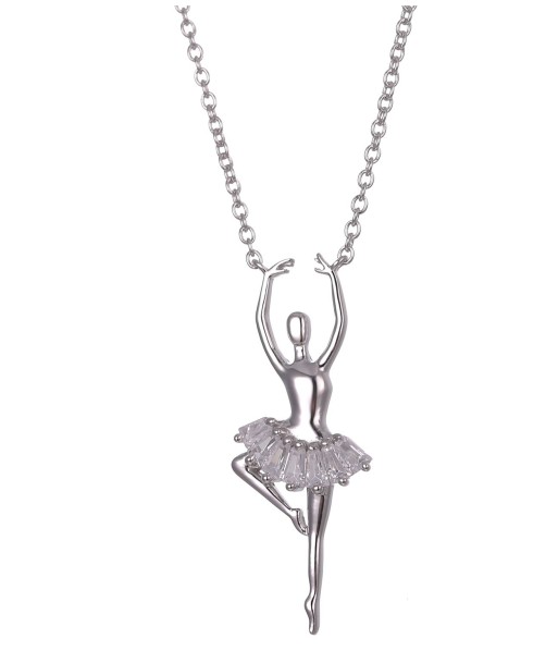 Ballerina Sterling Silver Necklace Faites des économies