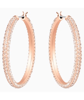 Swarovski Stone Hoop Earrings: Rose Tone hantent personnes