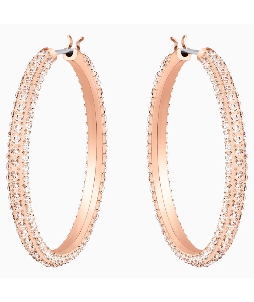 Swarovski Stone Hoop Earrings: Rose Tone hantent personnes