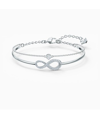 Swarovski Infinity Bangle Bracelet: White Fin de série