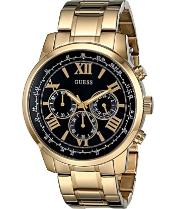 Guess Men's Chronograph Watch: Black/Gold acheter en ligne