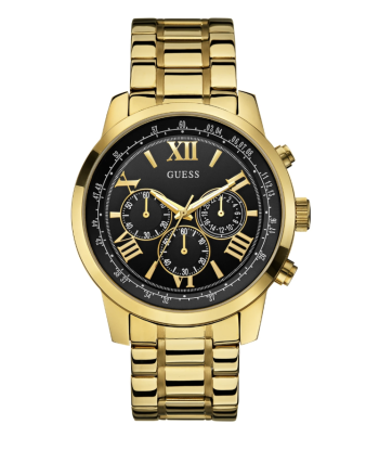 Guess Men's Chronograph Watch: Black/Gold acheter en ligne