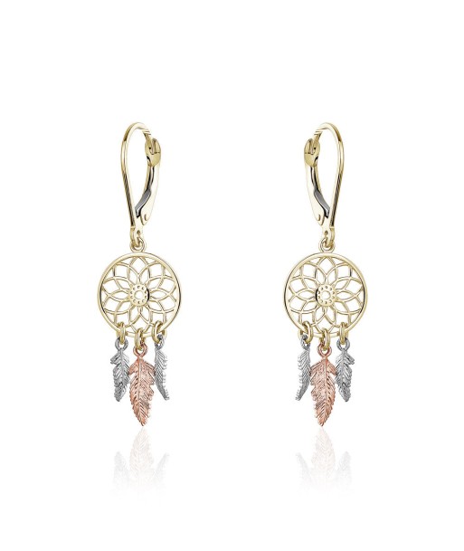 Tri-Tone Dreamcatcher Earrings livraison gratuite