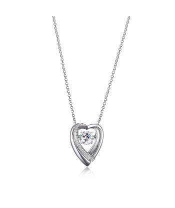 Elle Dancing Heart Sterling Silver Necklace Livraison rapide