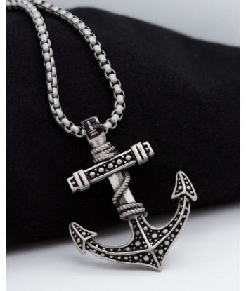 Italgem Stainless Steel Men's Olas Beaded Anchor Necklace JUSQU'A -70%! 