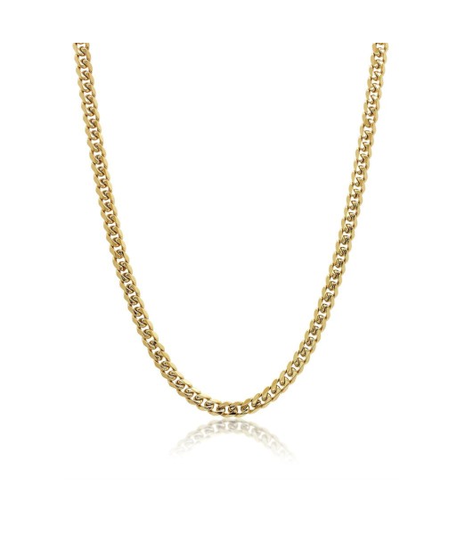 7.7mm Italgem Stainless Steel Men's Yellow Gold Tone Curb Chain Vous souhaitez 