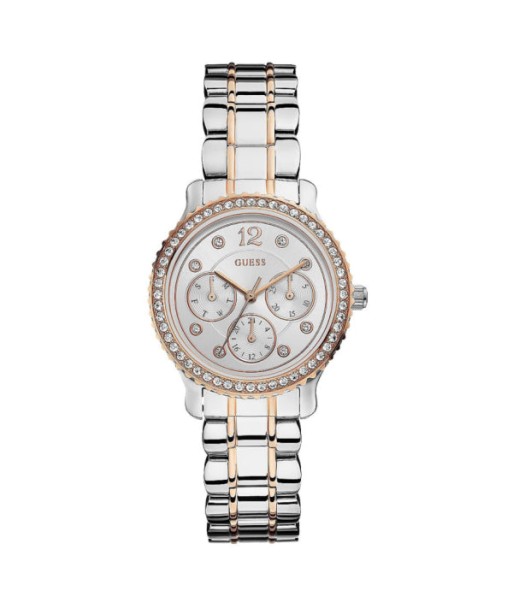 Guess Ladies Multifunction Watch: Silver/Rose Comparez et commandez 