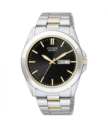 Citizen Quartz Two-Tone Watch: Silver/Black Livraison rapide