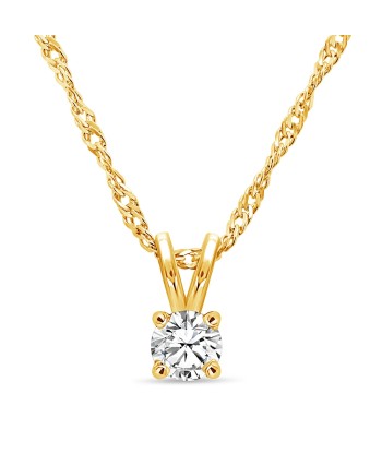 .15CT Bogart's Diamond Solitaire Yellow Gold Necklace votre