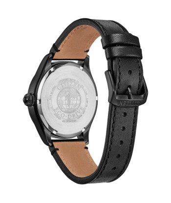 Citizen Chandler Watch: Black Leather en stock