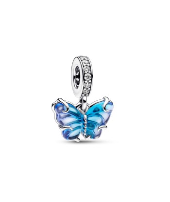 Charm Pandora Pendant Papillon en Verre de Murano Bleu votre