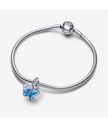 Charm Pandora Pendant Papillon en Verre de Murano Bleu votre