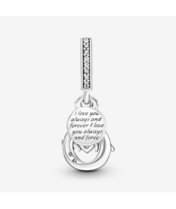 Charm Pandora Pendant Double Mom et Infini Pavé livraison et retour toujours gratuits