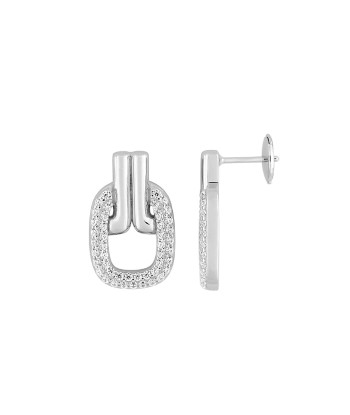 BOUCLES D'OREILLES GUY LAROCHE ARGENT brillant des détails fins