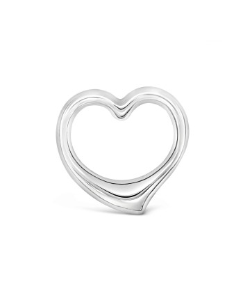 Open Heart Pendant: White Gold france