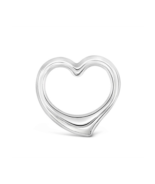 Open Heart Pendant: White Gold france