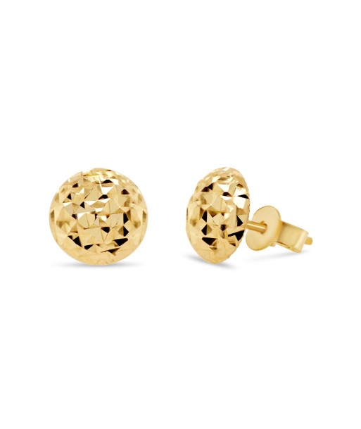 Flat Diamond Cut Studs: Yellow Gold 2 - 3 jours ouvrés.