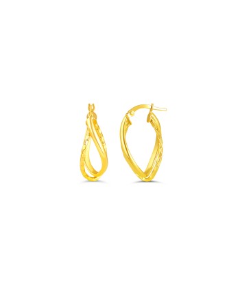 Yellow Gold Twisted Hoops le des métaux précieux