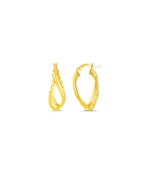 Yellow Gold Twisted Hoops le des métaux précieux