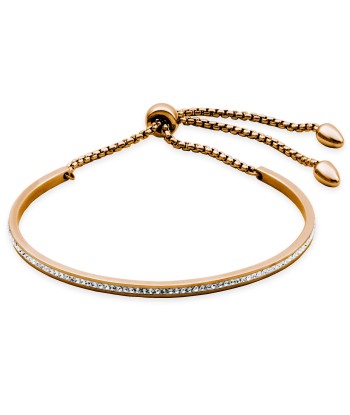 Steelx Stainless Steel Rose Gold-Tone Bolo Bracelet destockage