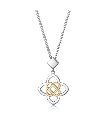 Elle Florence Two Tone Sterling Silver Motif Necklace: Small 2 - 3 jours ouvrés.