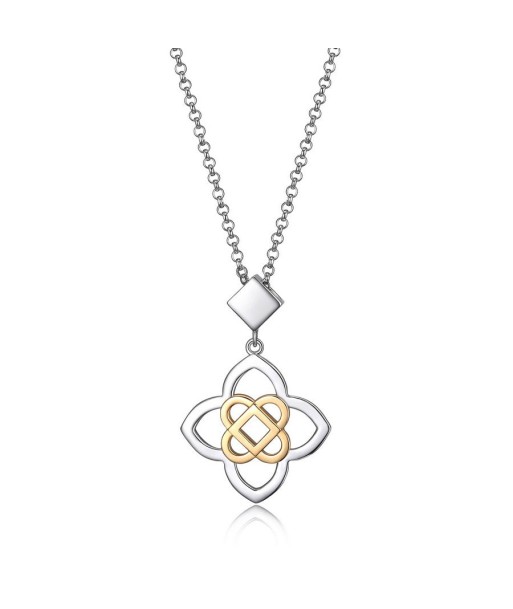 Elle Florence Two Tone Sterling Silver Motif Necklace: Small 2 - 3 jours ouvrés.