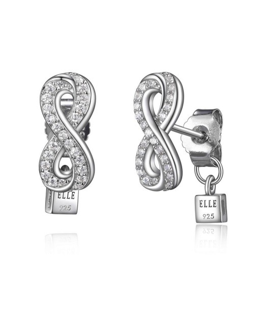 Elle Scintillation Sterling Silver Infinity Stud Earrings chez Cornerstreet bien 