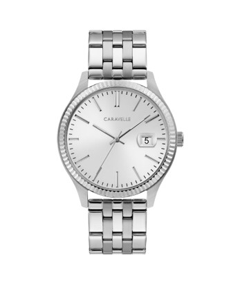 Caravelle Men's Watch: Silver Tone en ligne des produits 