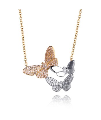 Butterfly Garden Necklace: Two Tone Sterling Silver à prix réduit toute l'année