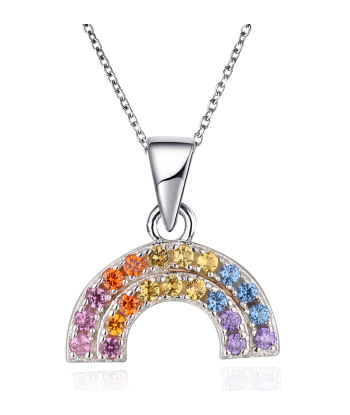 Rainbow Sterling Silver Necklace Jusqu'à 80% De Réduction