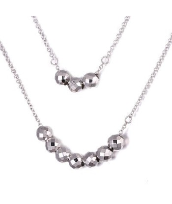 Layered Beaded Sterling Silver Necklace acheter