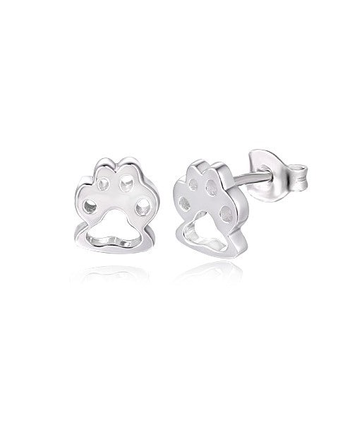 Sterling Silver Paw Print Earrings acheter en ligne