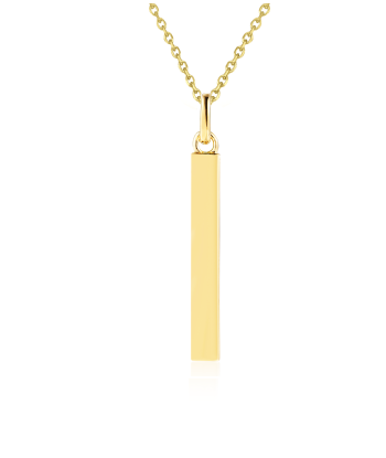 Vertical Bar Necklace: Gold Tone Sterling Silver suggérées chez