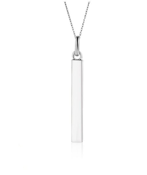 Vertical Bar Necklace: Sterling Silver pas cher