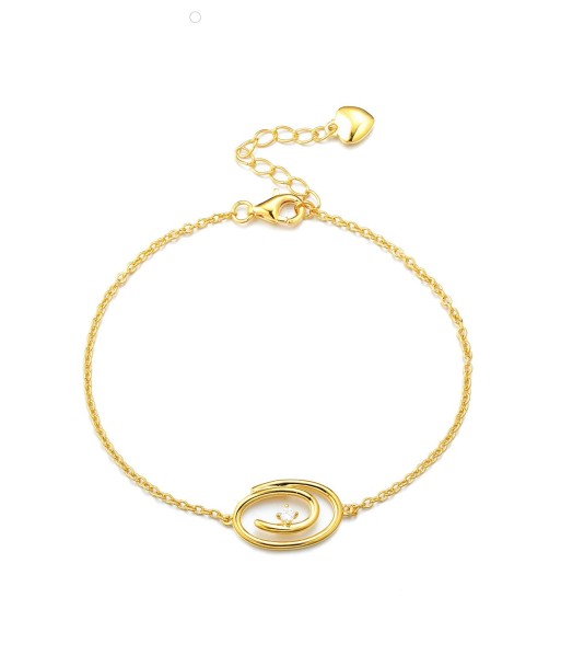 Yellow Gold Plated Swirl Sterling Silver Bracelet Découvrez la collection