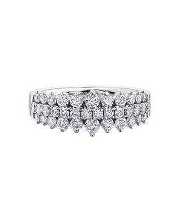 1.00CT Diamond Stairway to Heaven 10KT White Gold Ring solde