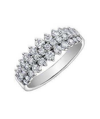 1.00CT Diamond Stairway to Heaven 10KT White Gold Ring solde