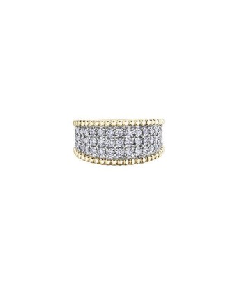 1.00CT Two Tone Beaded Ring 2 - 3 jours ouvrés.