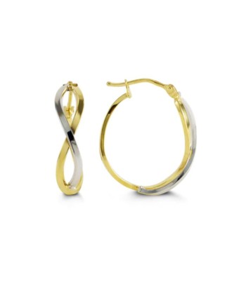 22mm Two Tone Infinity Hoops à prix réduit toute l'année