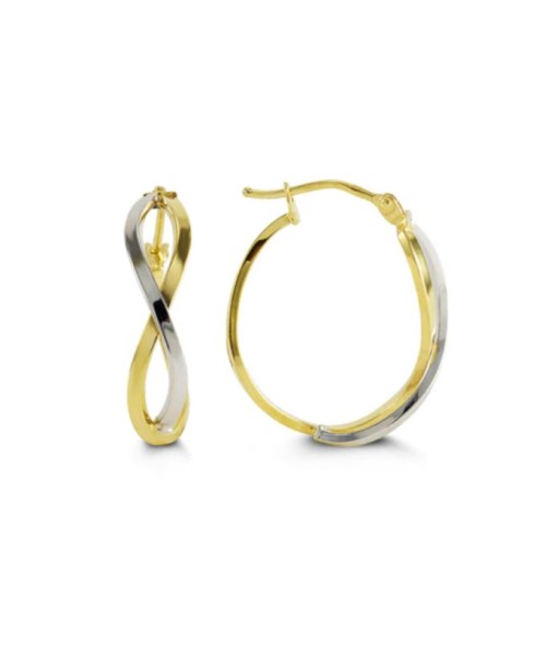 22mm Two Tone Infinity Hoops à prix réduit toute l'année